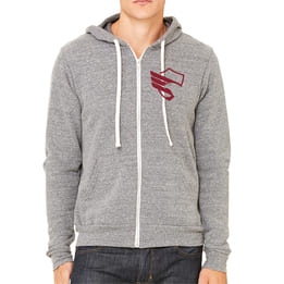 Adult Tri-Blend Full Zip Hooded Sweatshirt