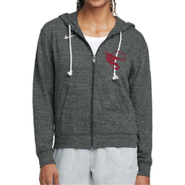 Ladies Nike Vintage Full Zip Hooded Sweatshirt